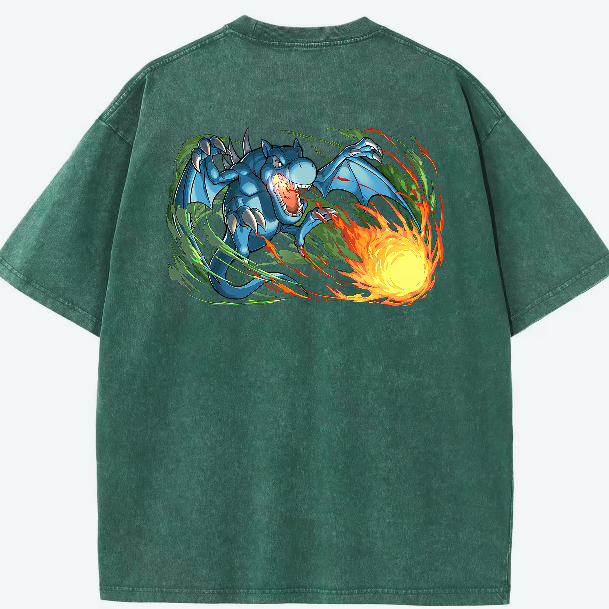 （画像用） 遊☆戯☆王 Yu-Gi-Oh! 綿100% ヴィンテージ風 半袖Tシャツ（背面プリント）